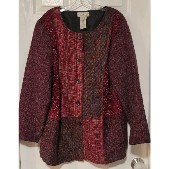 White Stag Women's Tapestry Patchwork Lined Button Up Jacket Size 18/20W - Picture 1 of 4